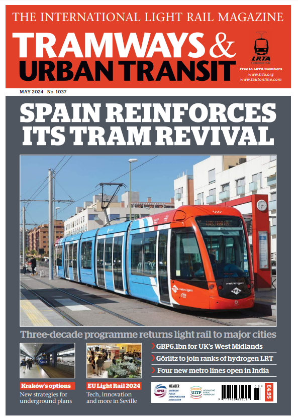 Tramways and Urban Transit  cover May 2024: Spain reinforces its tram revival